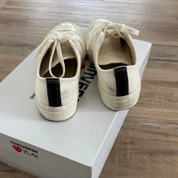 Converse Kids Cream Sneakers with Red Heart - Picture 4 of 6